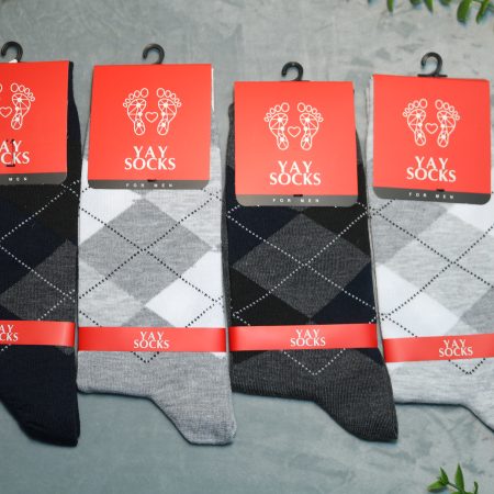 جوراب مردانه ساق‌دار طرح اسکاچی (Argyle)