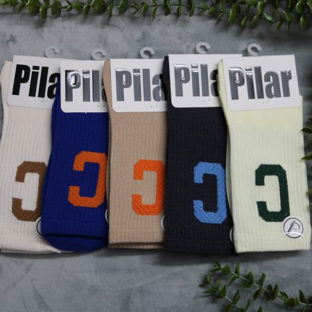 جوراب ساق‌دار طرح حرف C (Varsity) برند Pilar | نخ پنبه باکیفیت
